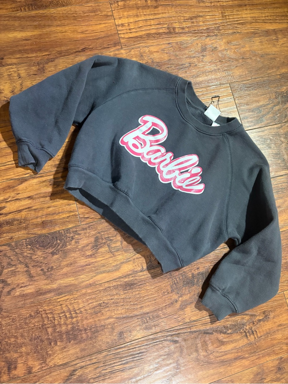 NWOT Zara girls size 8-9 Barbie cropped sweatshirt